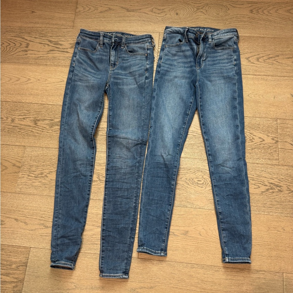 American Eagle Outfitters Blue Skinny Jeans Stretch Denim